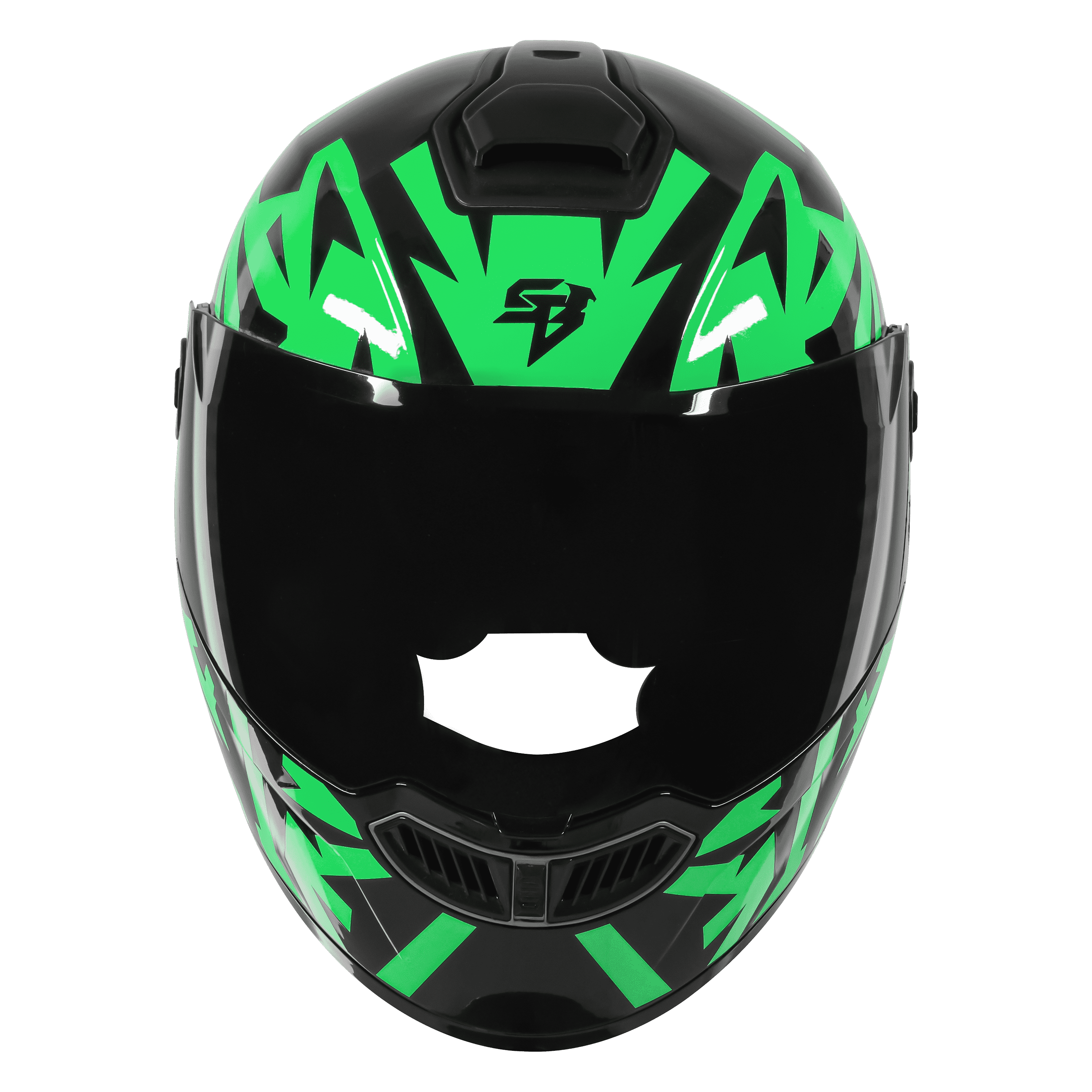 SBA-8 ISS WARRIOR GLOSSY BLACK WITH GREEN